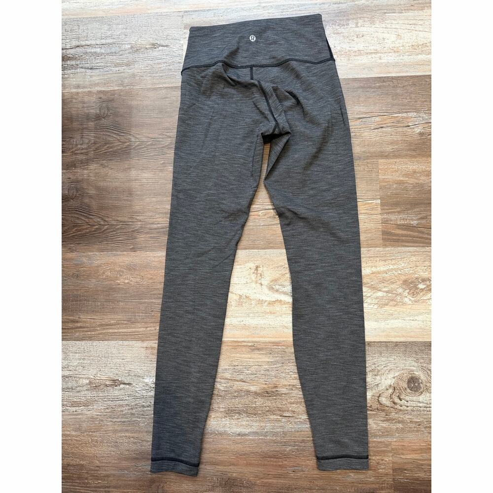 Lululemon Wunder Under Hi-Rise Tight Brushed 28" Size 6 Heathered Dark Gray